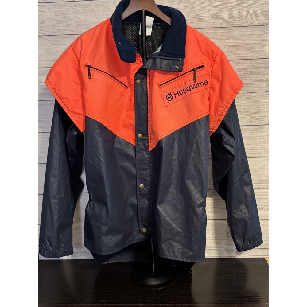 Husqvarna Mens Medium Pro Forest Chainsaw Jacket Orange Blue